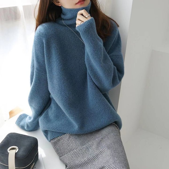 Cashmere Turtleneck Women's Sweater