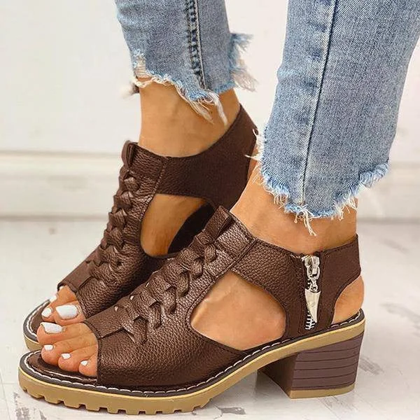 Fashionable Orthopedic High Heels Open Toe Sandals For Women