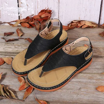 Leather Orthopedic Arch Support Sandals Diabetic Walking Sandals