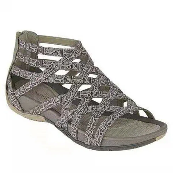 Hollow Out Breathable Round Toe Flat Sandals
