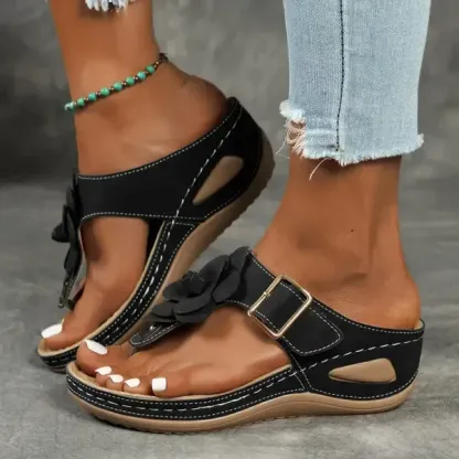 Women’s Floral Patterned Orthopedic Wedge Sandals – Lightweight, Breathable, Luxurious