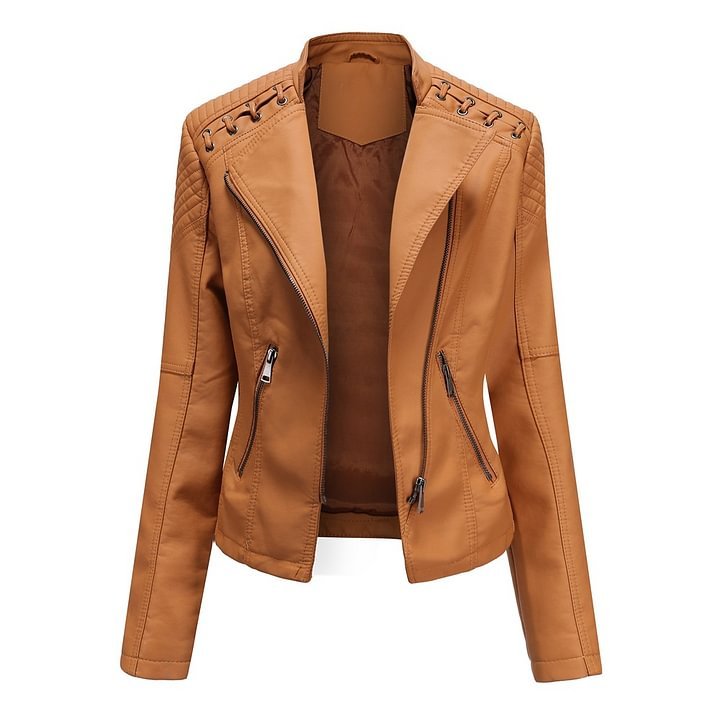 Lambskin leather jacket