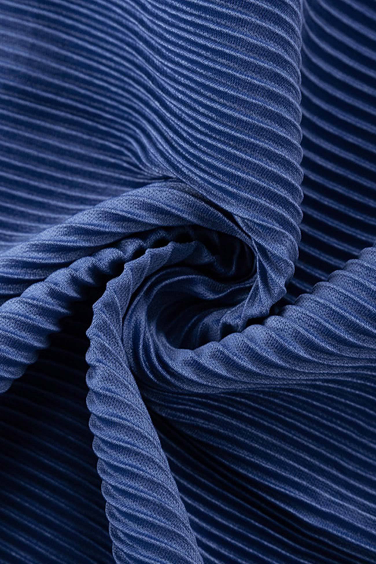 Delaney - blue hoodie halter vest three-piece pants set