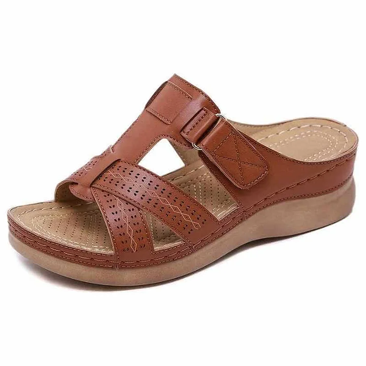 Orthopedic Low Heel Wedge Sandals