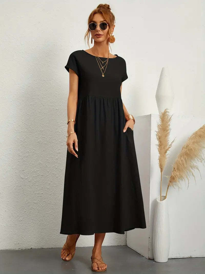 Corsica - Summer Dress With Solid Bag