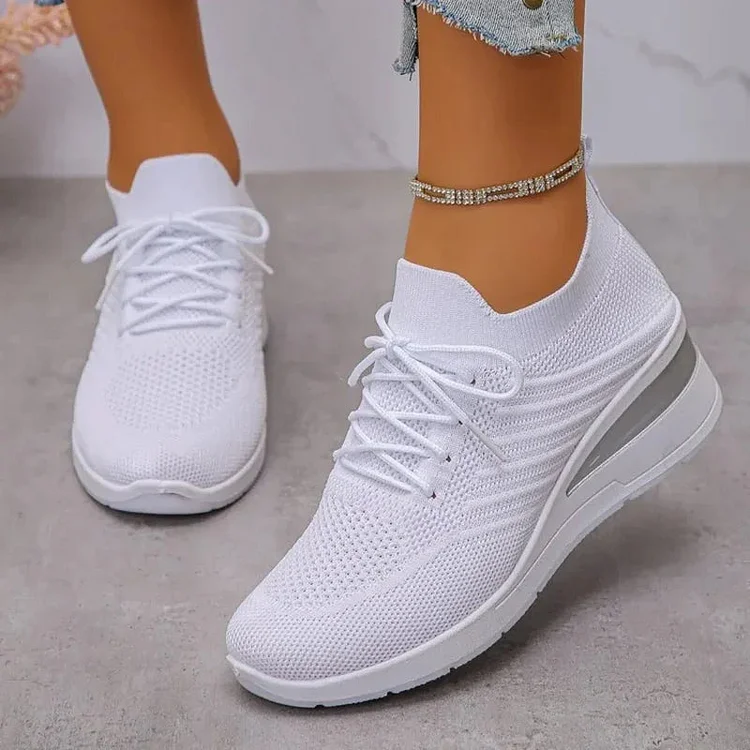 Women's Platform Sneakers Knit Slip-On