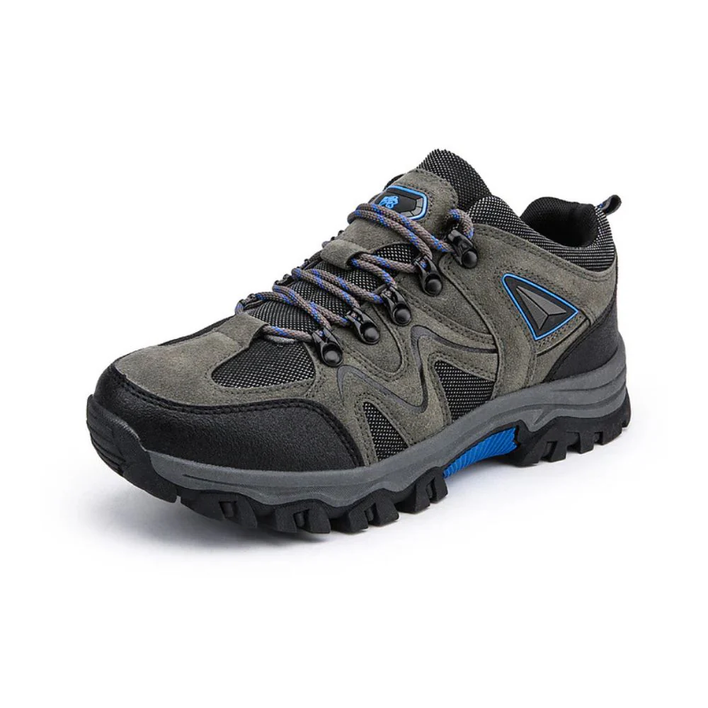 Orthopedic Hiking Shoes for Men Waterproof Suede Leather with Arch Support