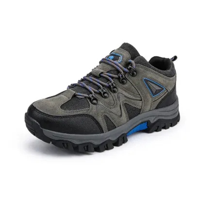 Orthopedic Hiking Shoes for Men Waterproof Suede Leather with Arch Support