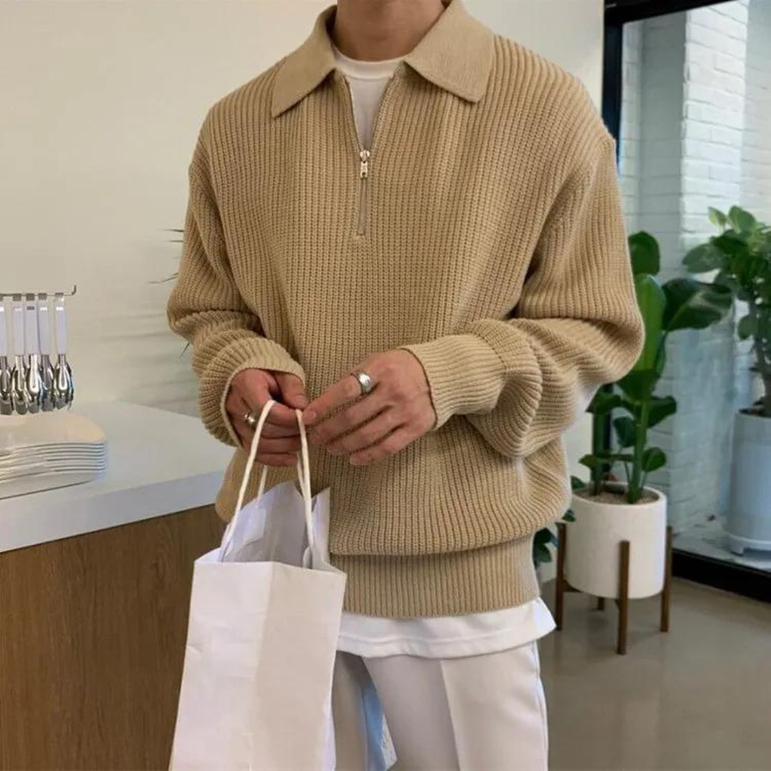 Half Zip Men's Fall/Winter Pullover Sweater