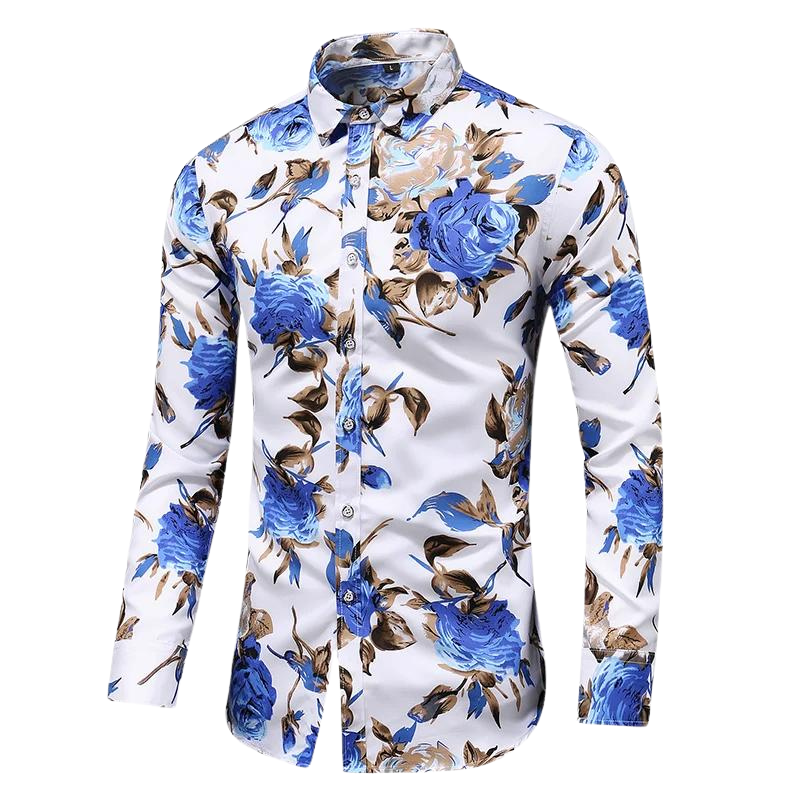 Autumn Floral Long-Sleeved Shirt