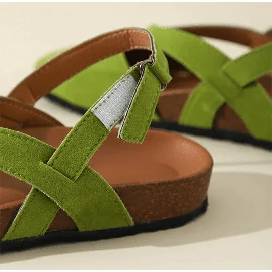 Simple Retro Suede Leather Sandals