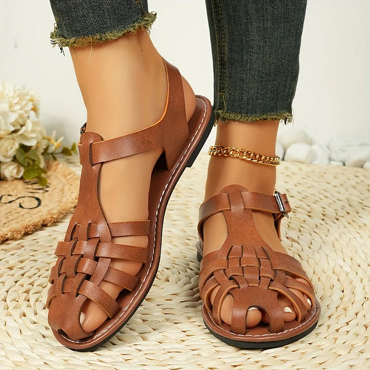 Ankle Buckle Strap Sandals for Women