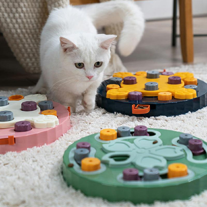 Cat Food Puzzle Feeder, Cat Treats Puzzle Toys-gladdween