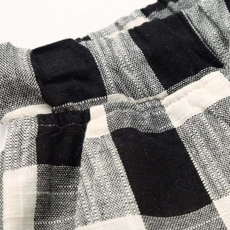 Men's Casual Cotton Linen Stripe Elastic Waist Straight Shorts