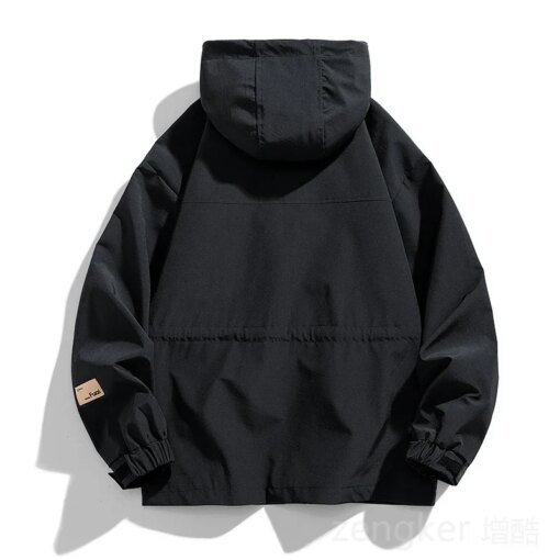 Multi-Pocket Hooded Workwear Jacket