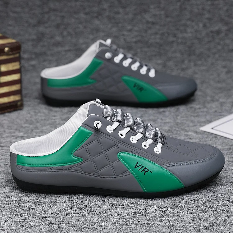 Men's Casual Slip-On Sneakers with Open-Heel Design