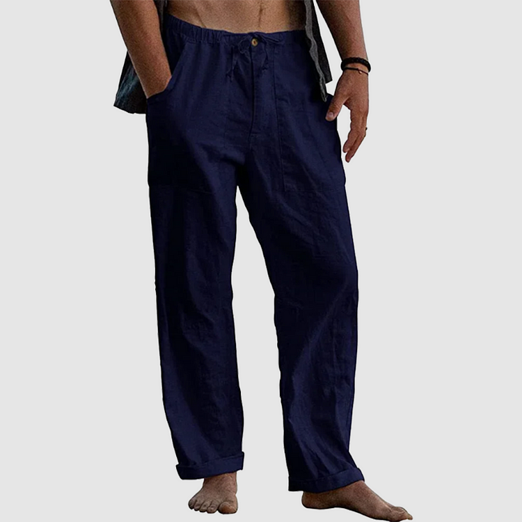 Filip - Linen beach trousers for men, loose fit
