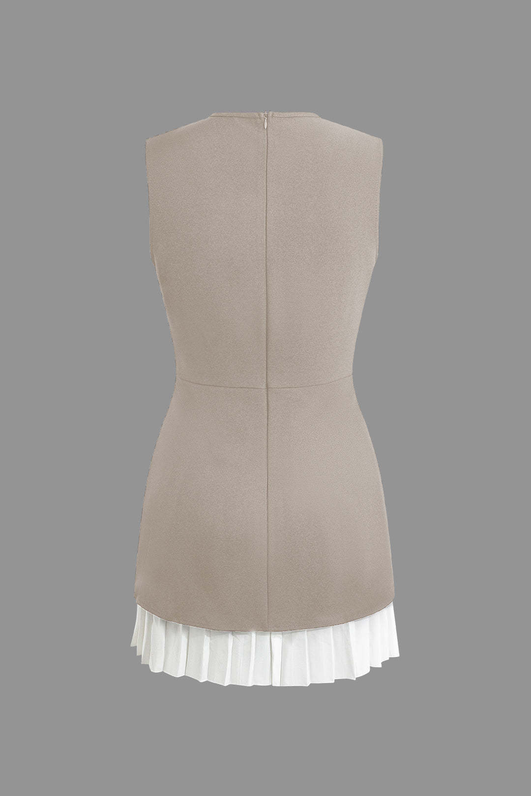 Pleated Hem Mini Dress