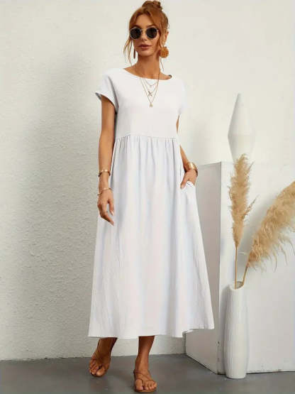 Corsica - Summer Dress With Solid Bag