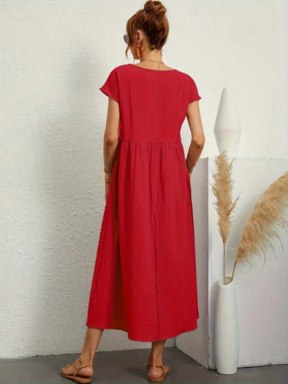 Corsica - Summer Dress With Solid Bag