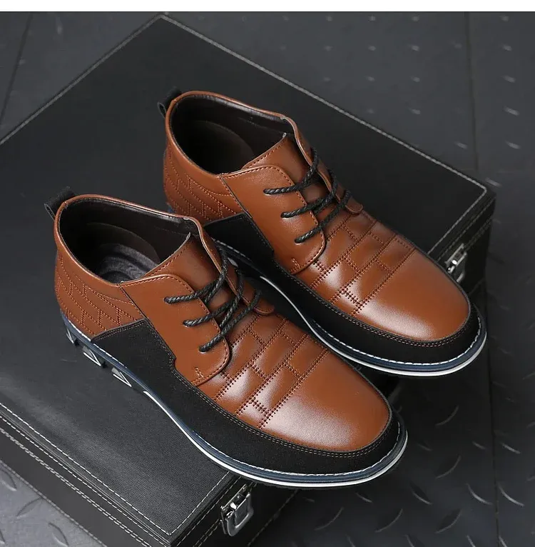 Gatsby Shoes High Top Oxford Derby Leather Shoes