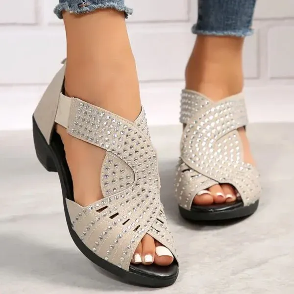 Orthopedic Low Heel Cut-Out Sandals