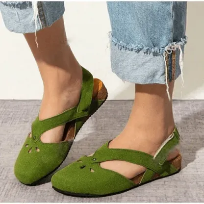 Simple Retro Suede Leather Sandals