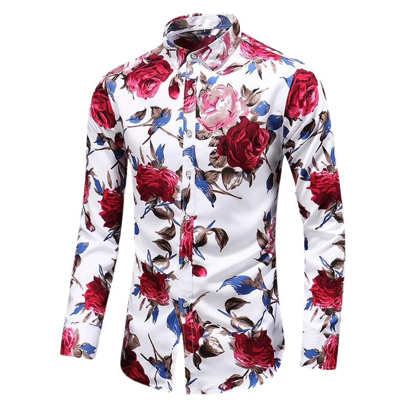 Autumn Floral Long-Sleeved Shirt