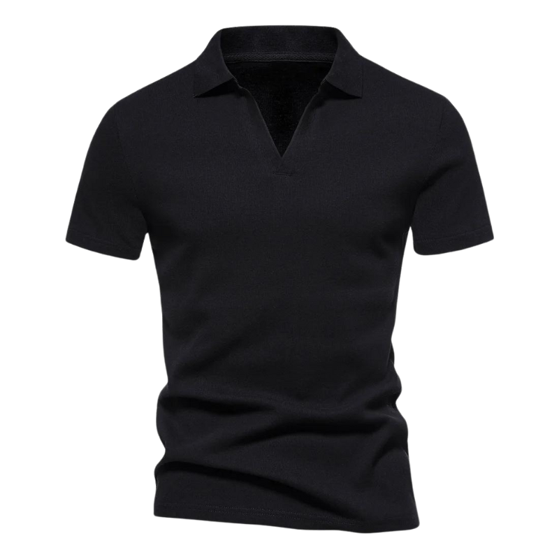 Classic Men's V-Neck Cotton Shirt
