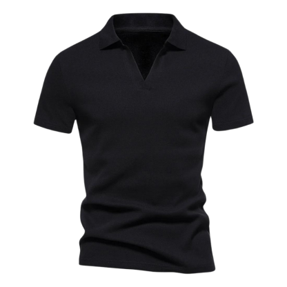 Classic Men's V-Neck Cotton Shirt