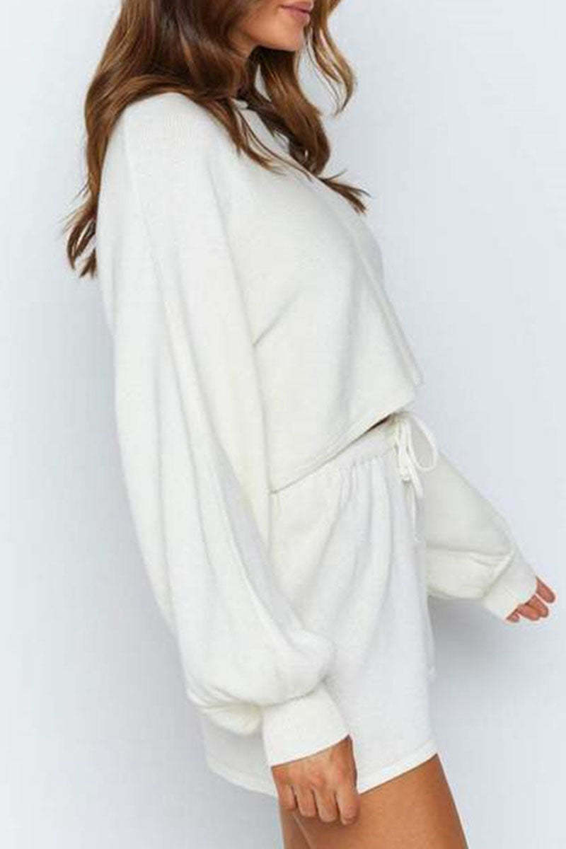 Claire - round neck long sleeve two piece set