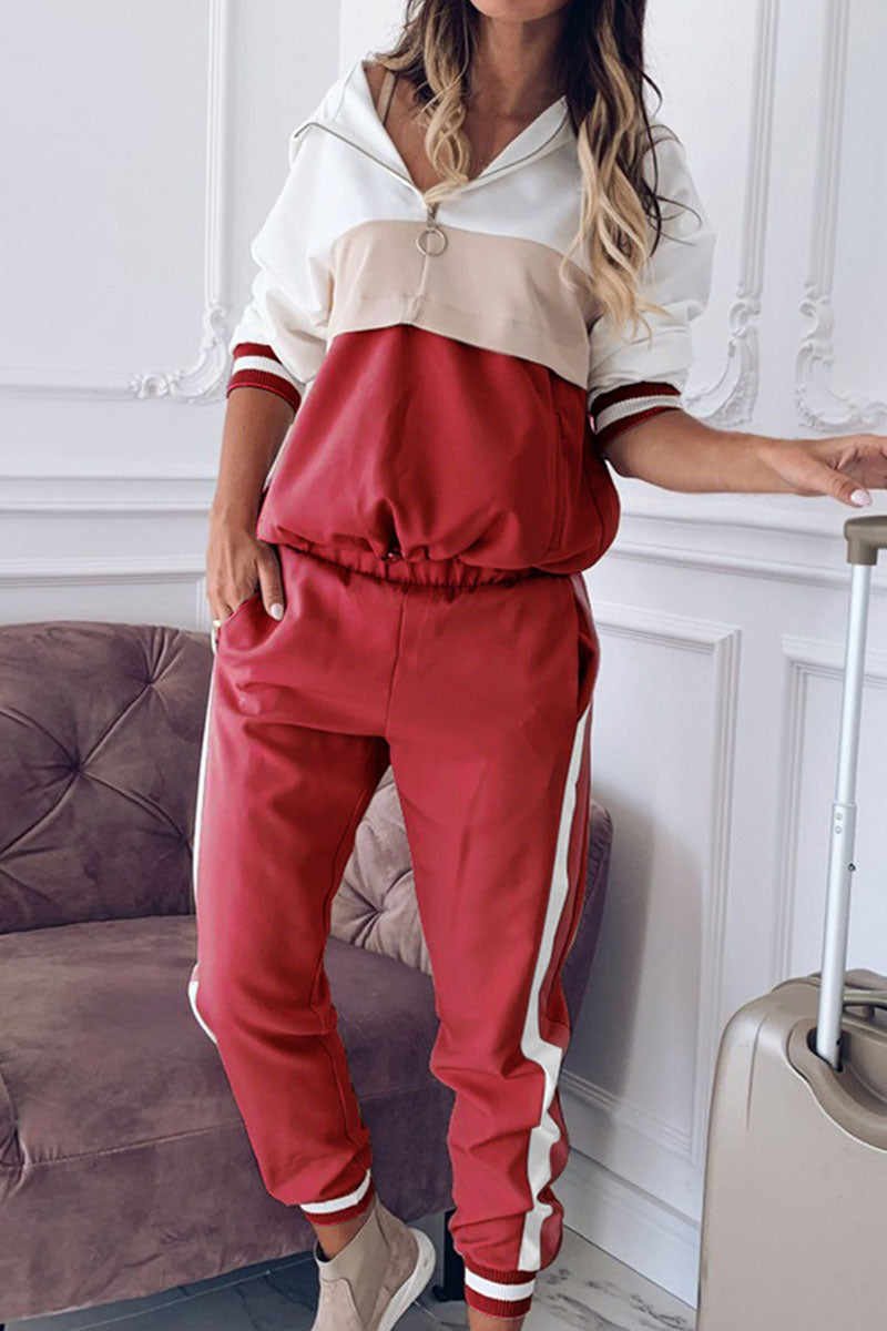 Daphne - women's sports suit long-sleeved top and casual pants set