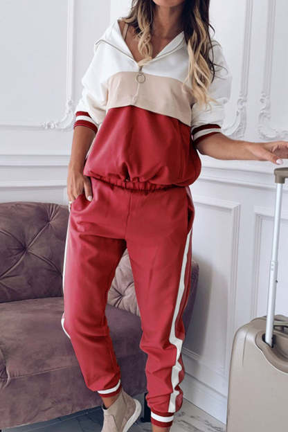 Daphne - women's sports suit long-sleeved top and casual pants set