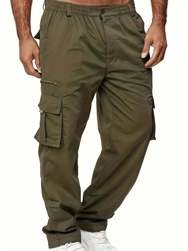Men's Casual Multi-Pocket Straight Leg Cargo Pants
