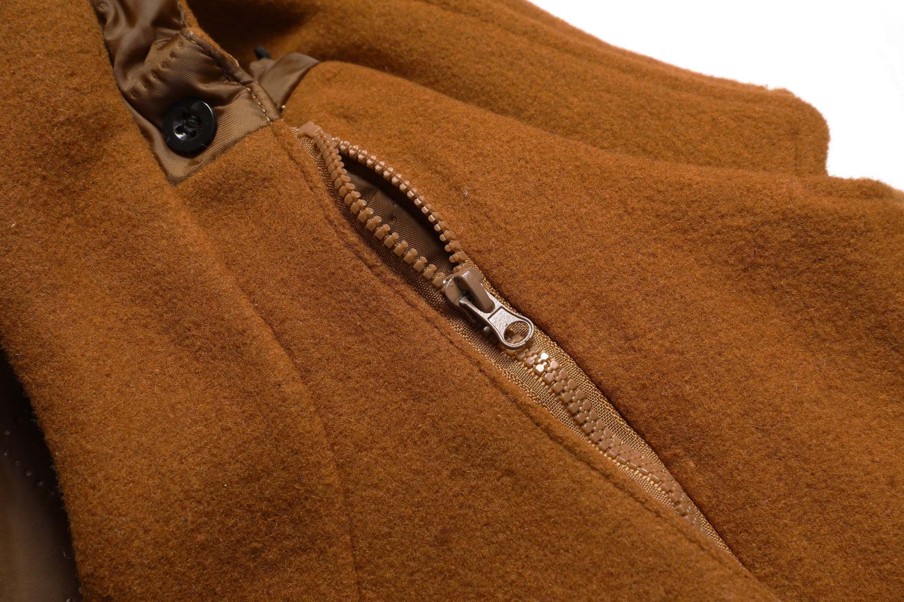 Autumn and Winter Double Collar Wool Overcoat