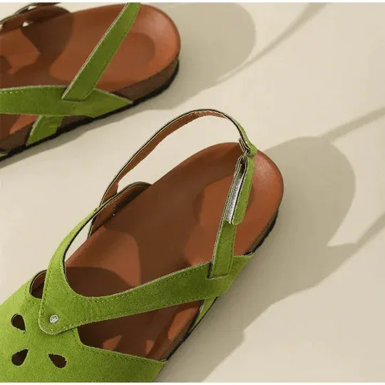 Simple Retro Suede Leather Sandals