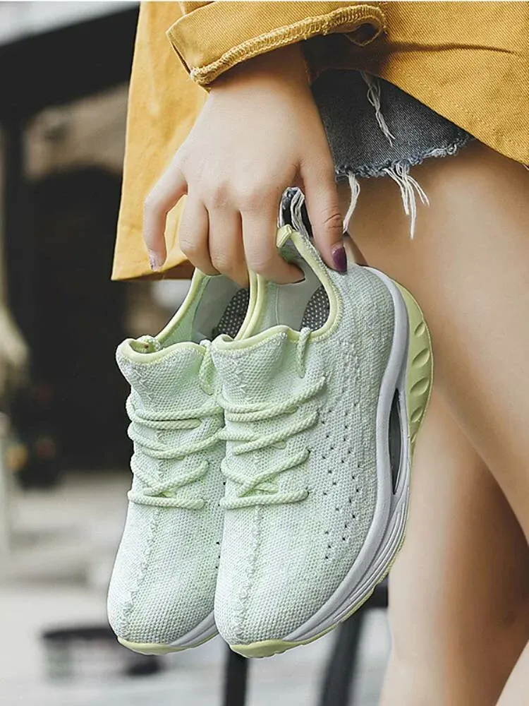 Women Cushioned Light Mesh Platform Orthopedic Sneakers
