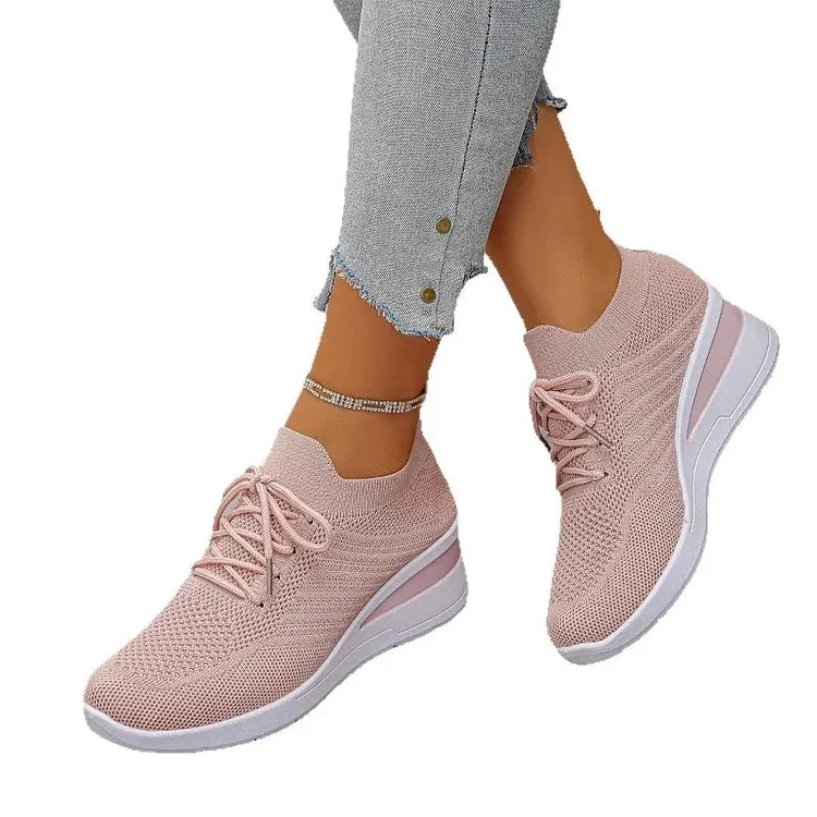Women's Platform Sneakers Knit Slip-On