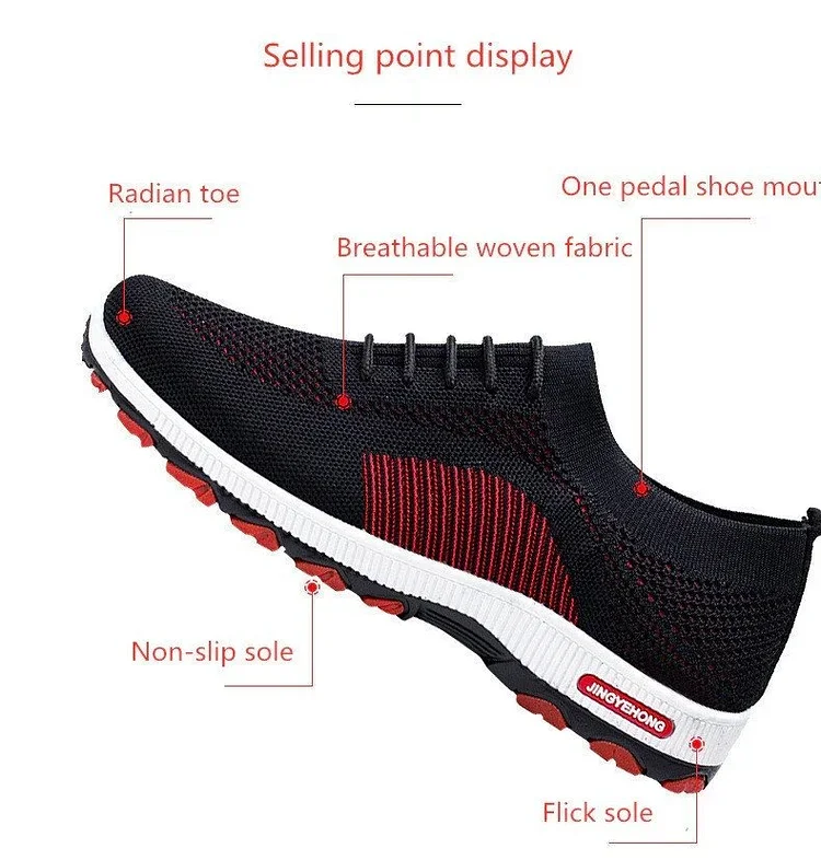 Men Walking Shoes Breathable Orthopedic Arch Support Non-slip Sneakers
