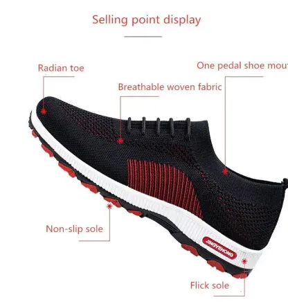Men Walking Shoes Breathable Orthopedic Arch Support Non-slip Sneakers