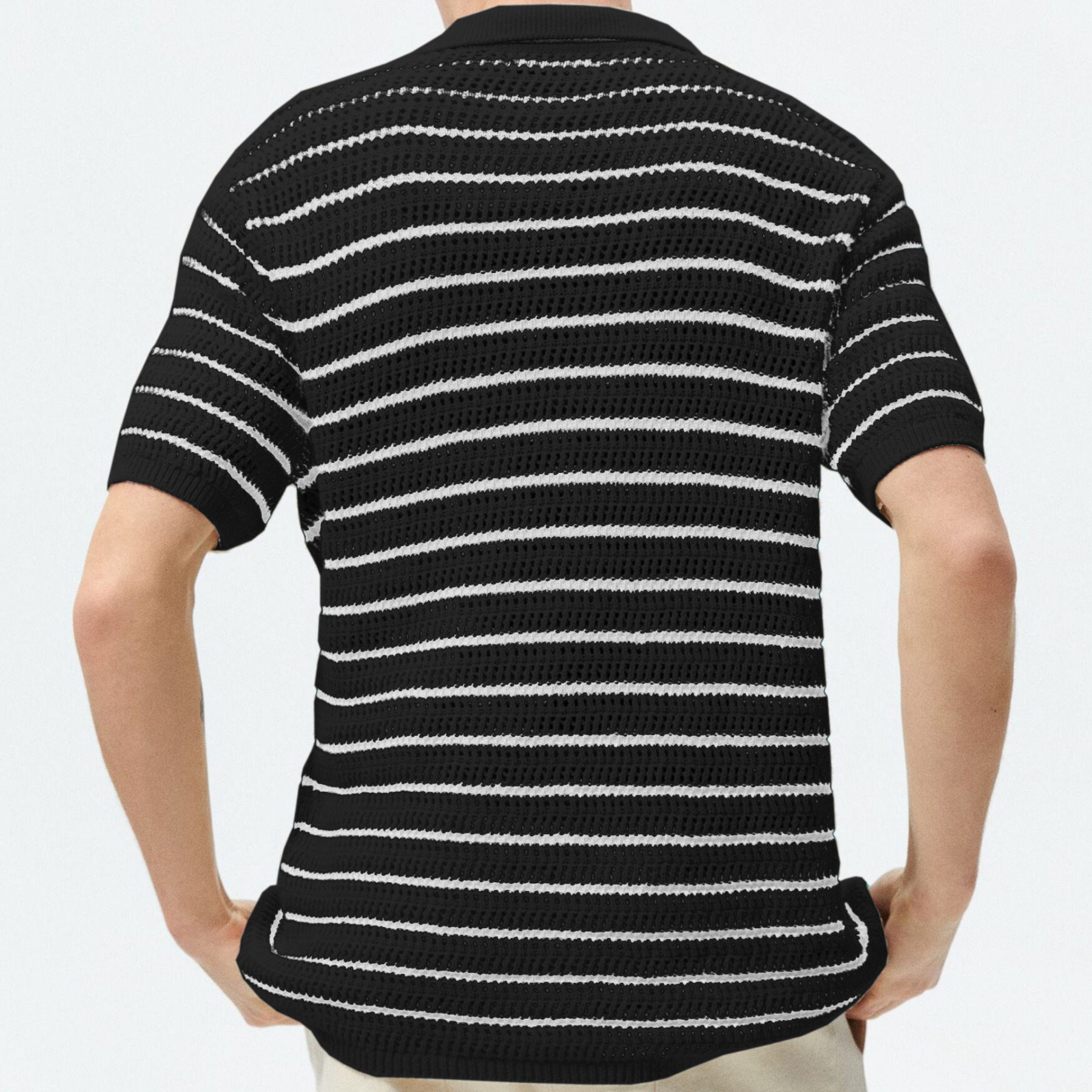 Men Striped Wool Woven Casual Shirt