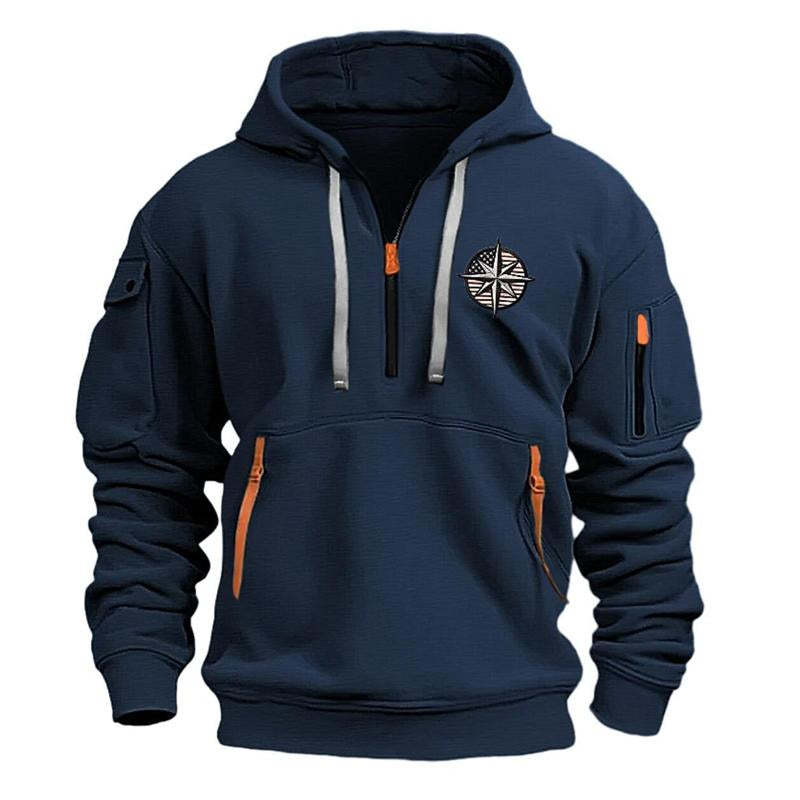 Men's Casual Sports Multi-Zip Hoodie