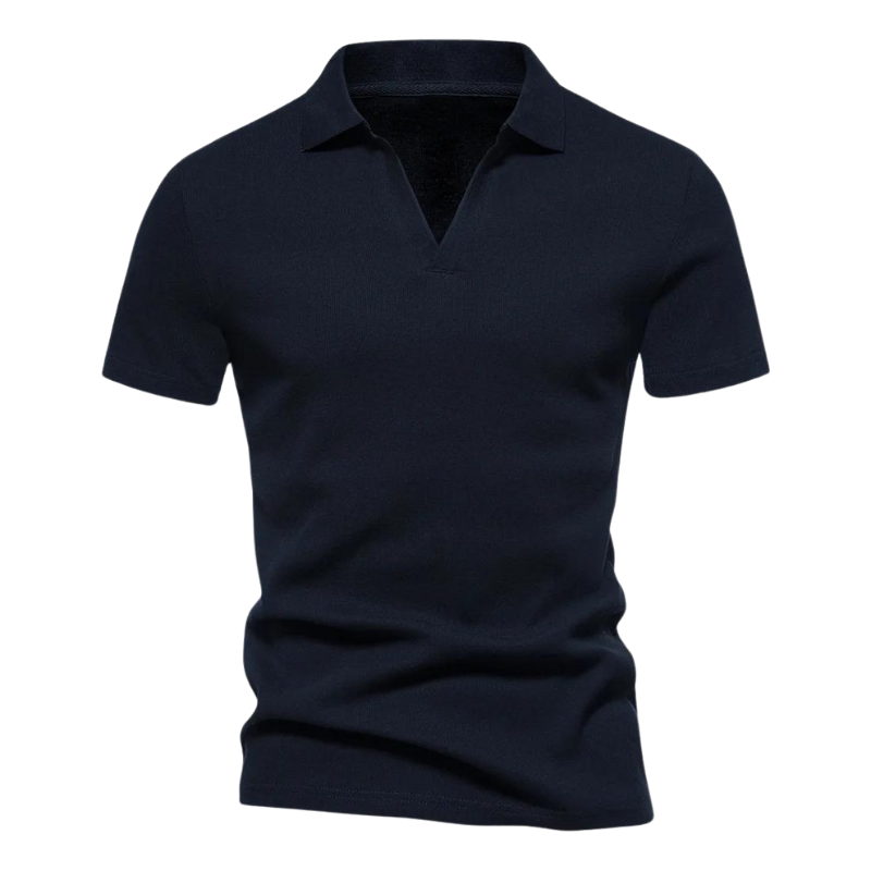 Classic Men's V-Neck Cotton Shirt