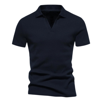 Classic Men's V-Neck Cotton Shirt
