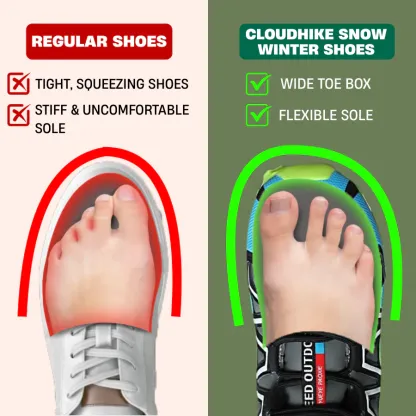 Orthopedic Hiking Boots for Women and Men Waterproof Thermal Plush Lining