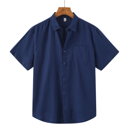 Men's Summer Linen Short Sleeved Shirt