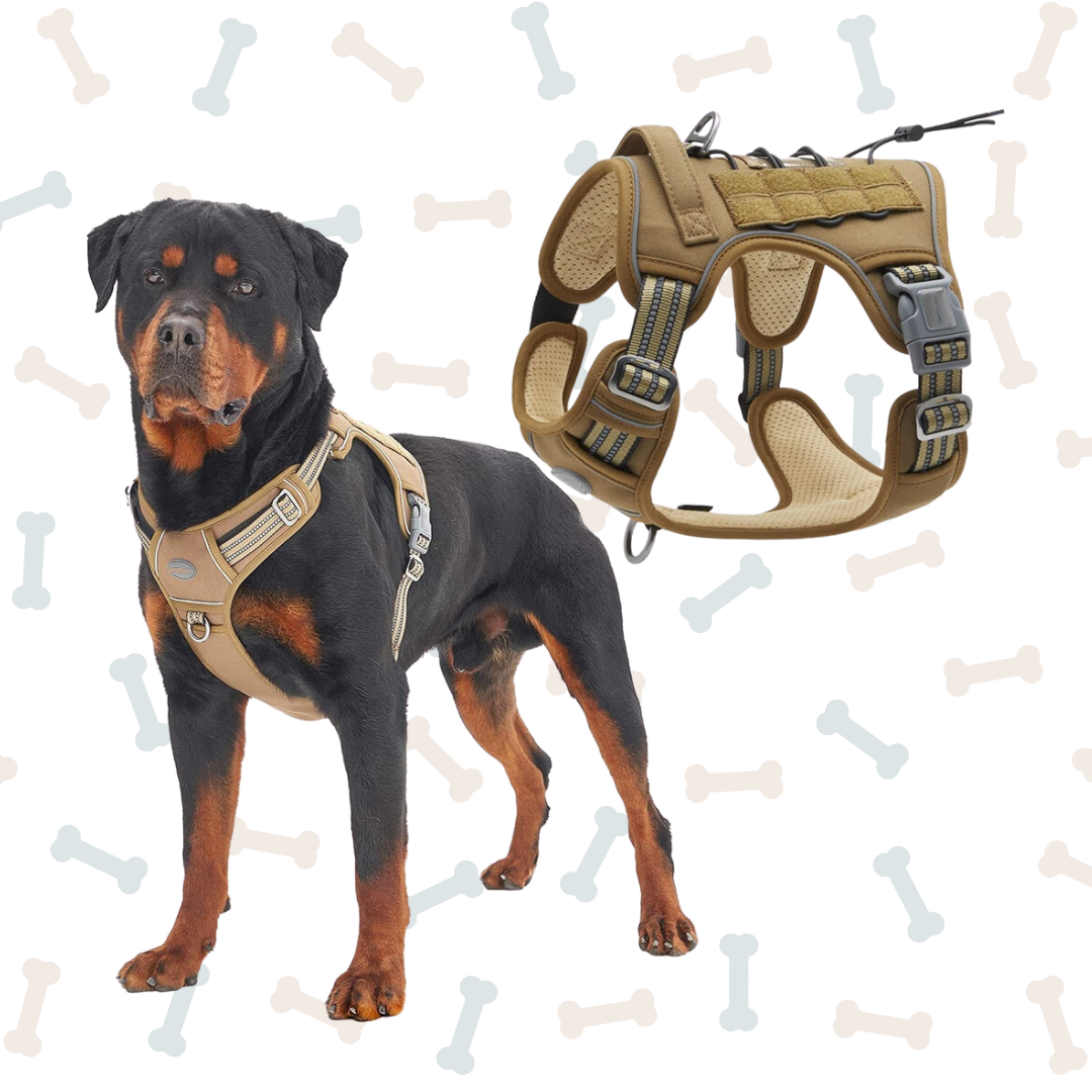 Tactical Anti Pull Dog Harness Adjustable Breathable Pet Vest