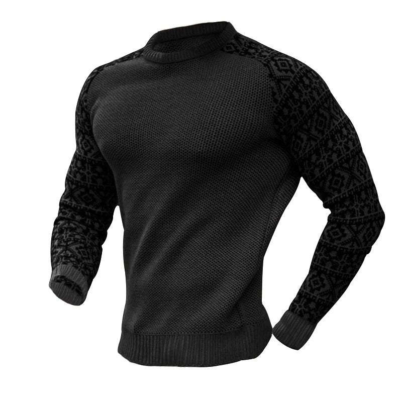 Waffle Long Sleeve Men's T-Shirt Pullover Sweater