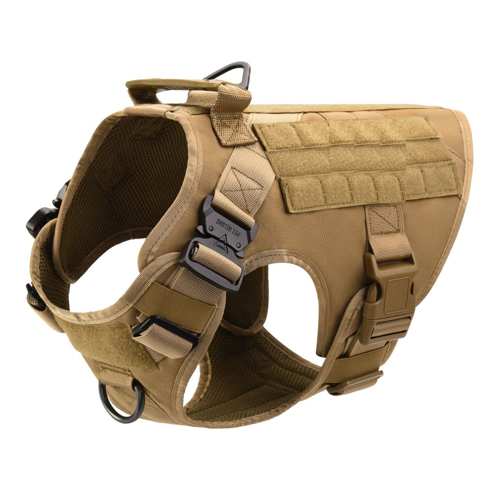 k9 Tactical No Pull Dog Harness, Military Dog tactical Vest Set-gladdween