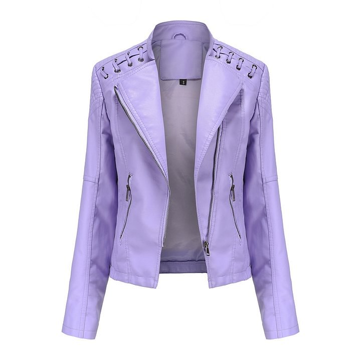 Lambskin leather jacket
